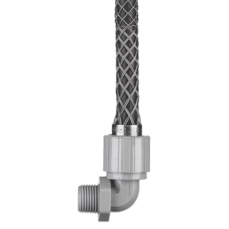 Hubbell Wiring Device-Kellems Deluxe Cord Grip, 90Â°, 3/4 in NPT, Nylon Body, Stainless Steel Grip 074011349